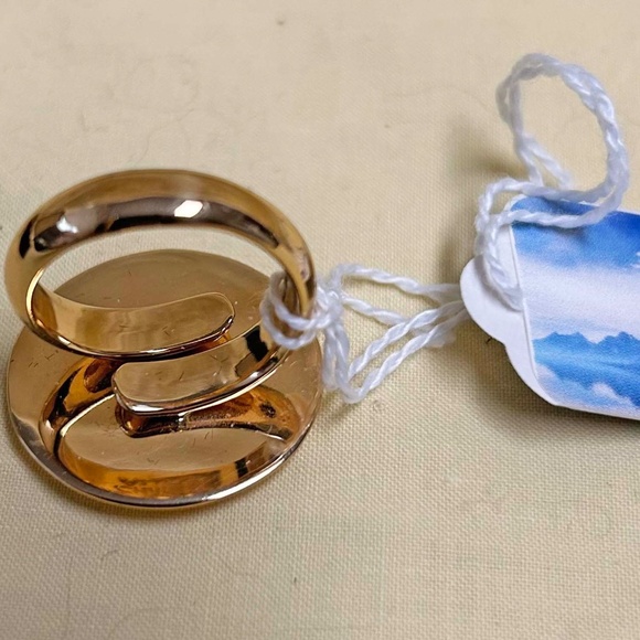 RING GENUINE CANADIAN PENNY, ON GOLD-TONE METAL AND ADJUSTABLE SHANK, by CHARLES - Picture 3 of 3